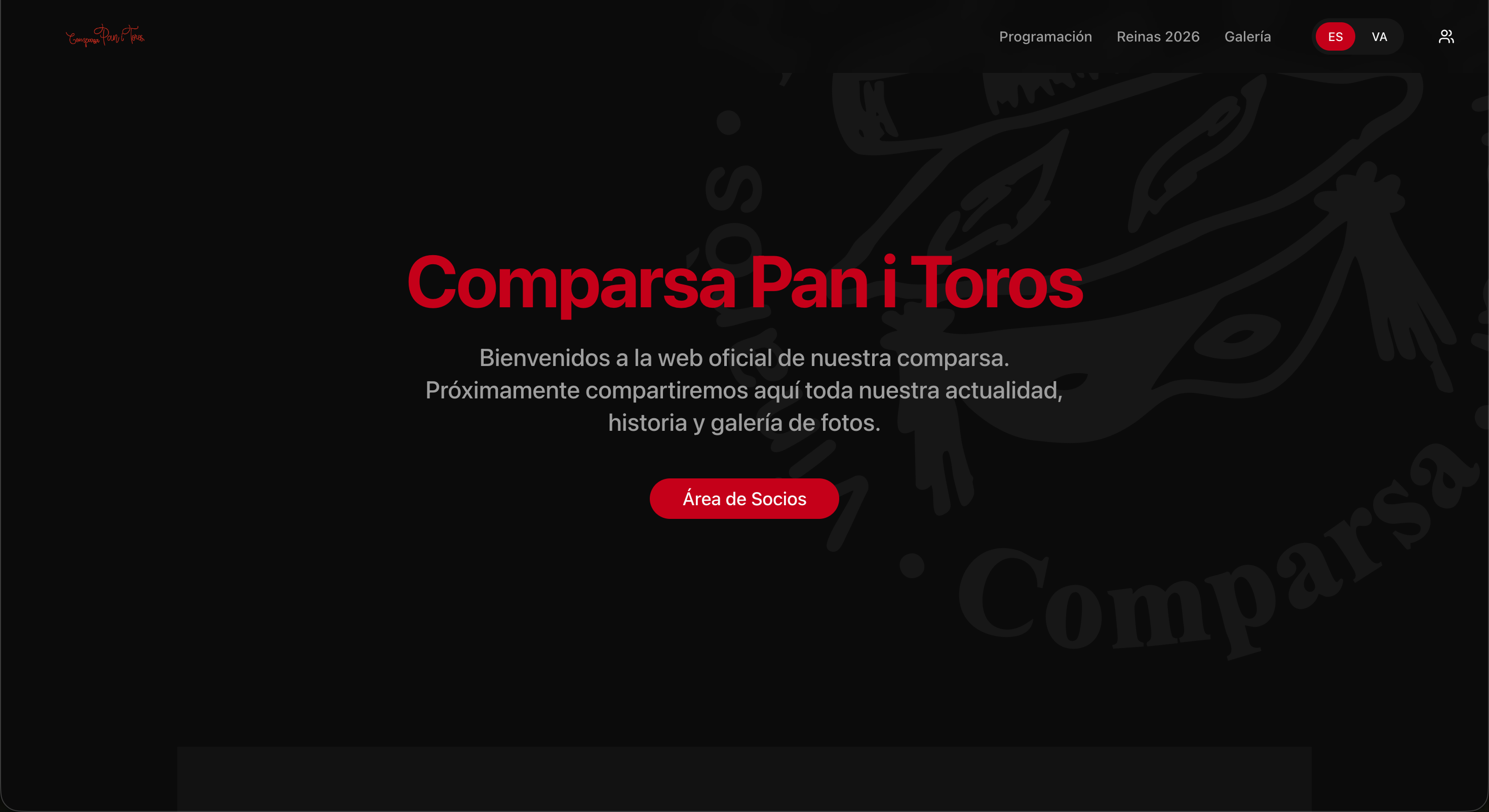 Comparsa Pan i Toros dashboard